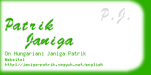 patrik janiga business card